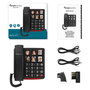 amplicomms BigTel 40 Plus Teléfono Análogo para Ancianos con Botones Grandes y Teclas Fotoluminiscentes, Negro