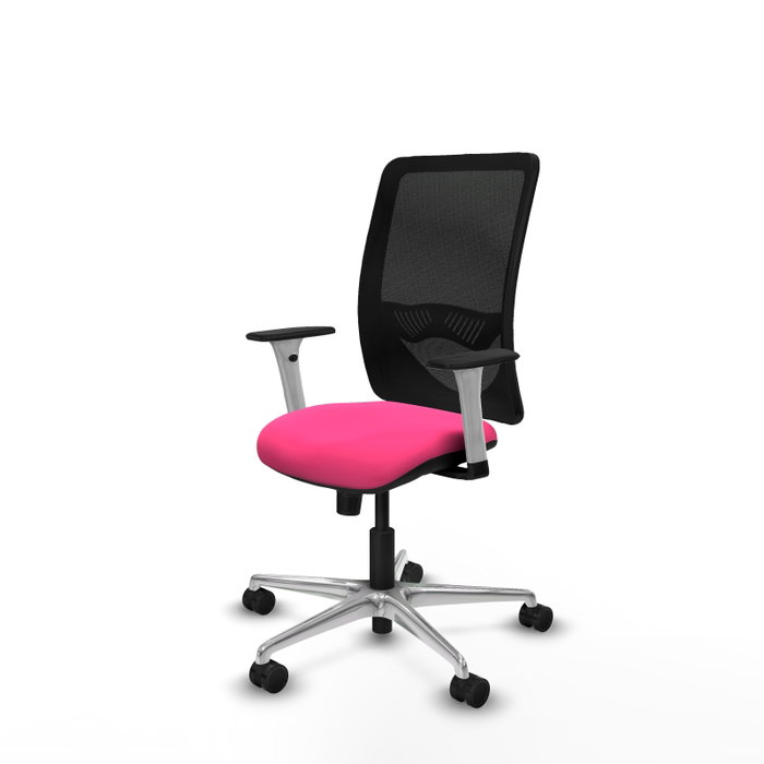 PIQUERAS Y CRESPO Silla de oficina Zulema Rosa con mecanismo Sincro