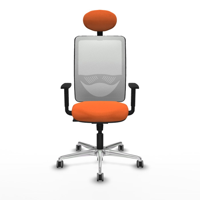 PIQUERAS Y CRESPO Silla de oficina Zulema Naranja y Blanco