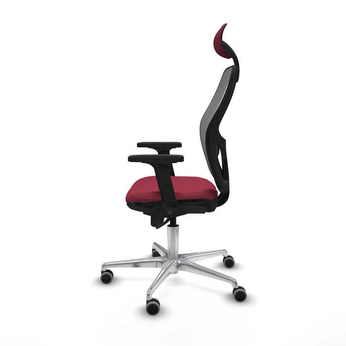 PIQUERAS Y CRESPO Silla de oficina Jorquera con mecanismo Sincro, Tela Granate y Malla Gris PIQUERAS Y CRESPO Silla de oficina Jorquera con mecanismo Sincro, Tela Granate y Malla Gris