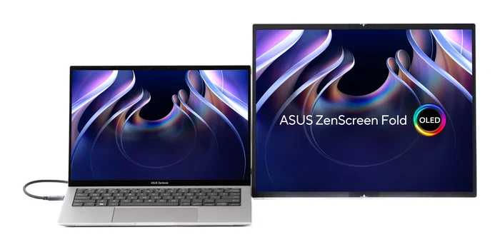 Asus ZenScreen Fold OLED MQ17QH 17.3 pulgadas Quad HD Plata
