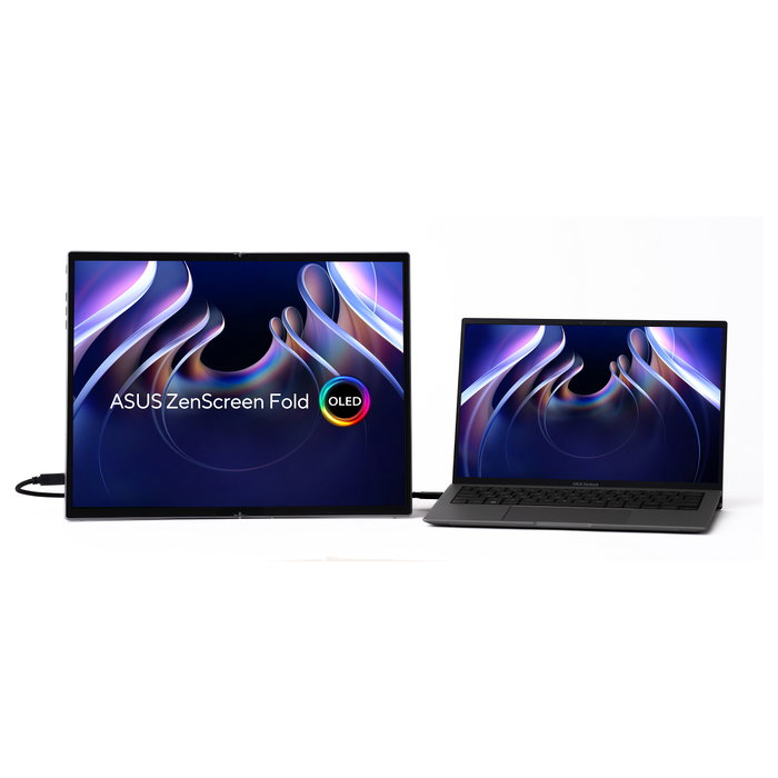 Asus ZenScreen Fold OLED MQ17QH 17.3 pulgadas Quad HD Plata