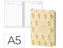 Liderpapel Agenda oficina 2027 flowers semana vista A5 bilingüe amarillo
