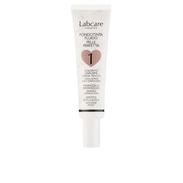 Labcare Base de Maquillaje Fluida Piel Perfecta #nº1, Base Líquida con Cobertura Media Ajustable y Acabado Natural Segunda Piel, con Ácido Hialurónico, 30 ml
