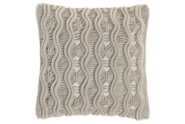 DKD Home Decor Set de 2 Cojines de Algodón con Macramé Hecho a Mano, Crudo