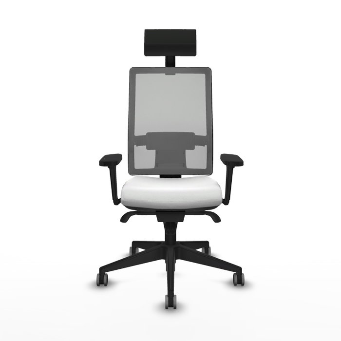 PIQUERAS Y CRESPO Silla de oficina Horna con Mecanismo Sincro, Blanco y Gris PIQUERAS Y CRESPO Silla de oficina Horna con Mecanismo Sincro, Blanco y Gris