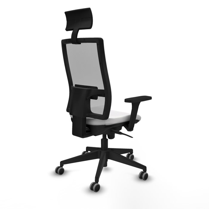 PIQUERAS Y CRESPO Silla de oficina Horna con Mecanismo Sincro, Blanco y Gris PIQUERAS Y CRESPO Silla de oficina Horna con Mecanismo Sincro, Blanco y Gris