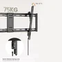 Equip Soporte de Pared para TV 650361, Fijo e Inclinable (0-8°), para Pantallas de 43 a 95 Pulgadas, VESA hasta 800x400, Capacidad de 75 kg, Negro