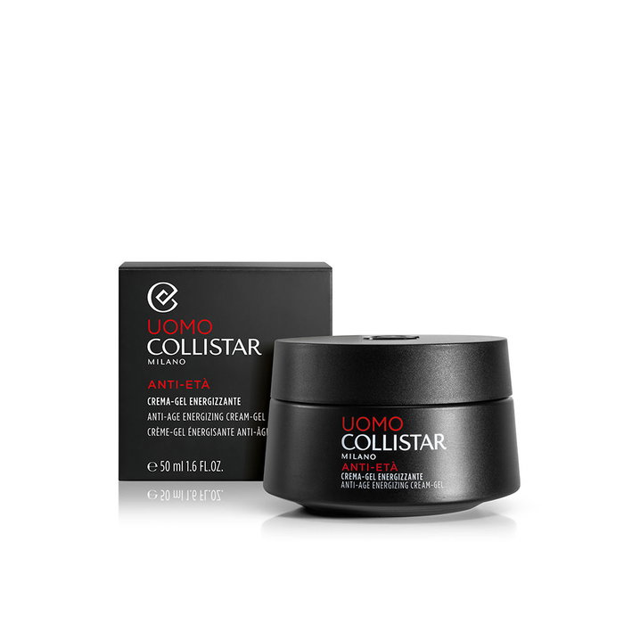 Collistar UOMO Crema Gel Energizante Facial para Hombre 50 ml, Tratamiento Antiedad Revitalizante con Células de Secuoya y Extracto de Granado Italiano