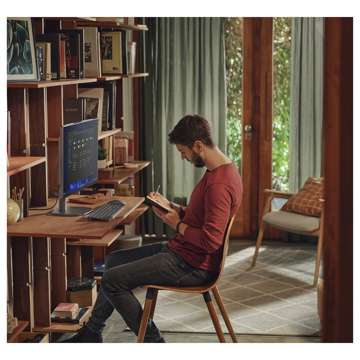 HP 27-cs1076ng All-in-One OmniStudio X - PC de sobremesa 27 pulgadas, Intel Core i7, 16GB RAM, 2TB SSD + 256GB SSD, Windows 11 Home, Plata