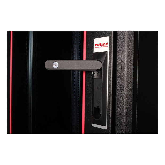 ROLINE Rack de Red 19 Pulgadas Basic 22U, 600x600 mm, Puerta de Cristal, 600 kg Carga, Negro - 26.21.0200