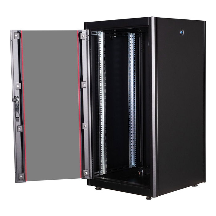 ROLINE Rack de Red 19 Pulgadas Basic 22U, 600x600 mm, Puerta de Cristal, 600 kg Carga, Negro - 26.21.0200