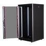 ROLINE Rack de Red 19 Pulgadas Basic 22U, 600x600 mm, Puerta de Cristal, 600 kg Carga, Negro - 26.21.0200