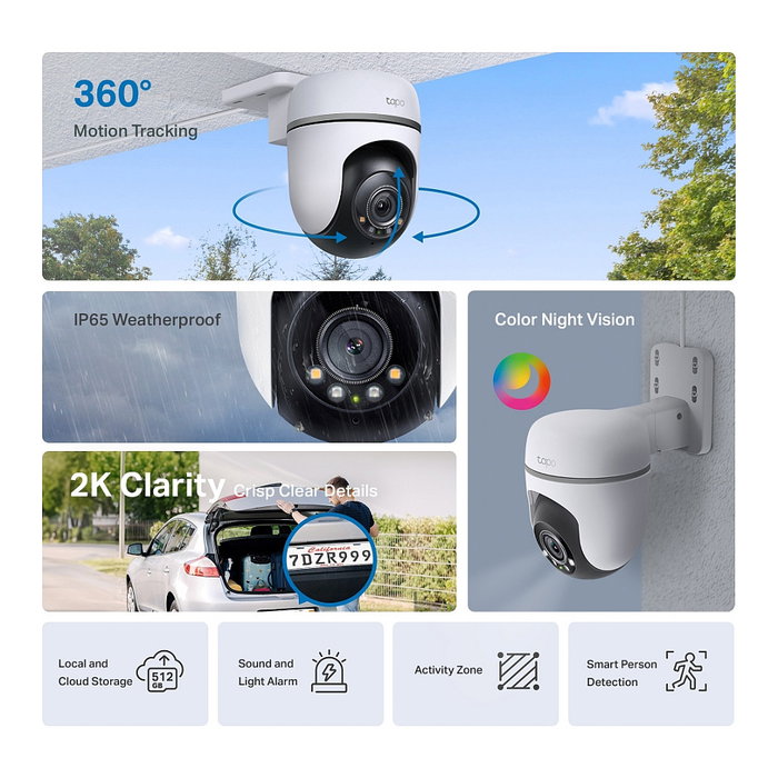 TP-Link Tapo TC41 Cámara de seguridad IP 2K con visión 360° TP-Link Tapo TC41 Cámara de seguridad IP 2K con visión 360°