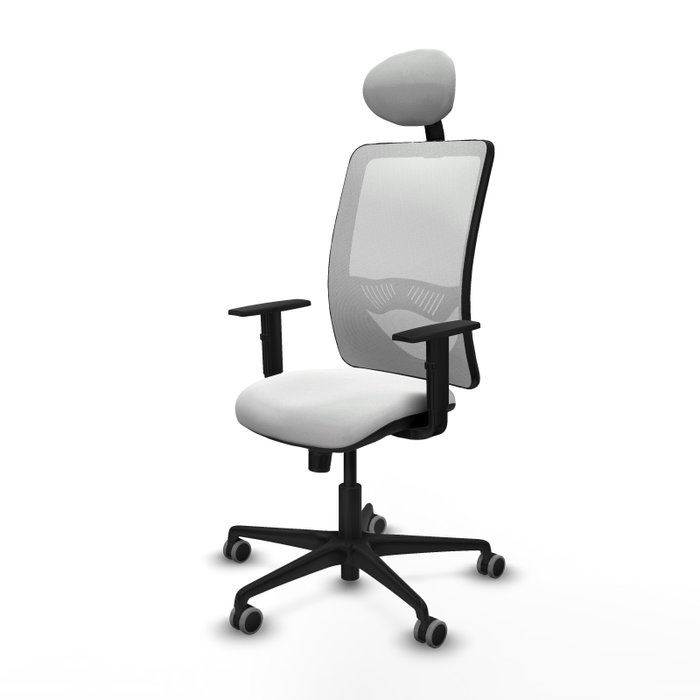 PIQUERAS Y CRESPO Silla de oficina Zulema con mecanismo Sincro y cabecero fijo, color Blanco PIQUERAS Y CRESPO Silla de oficina Zulema con mecanismo Sincro y cabecero fijo, color Blanco