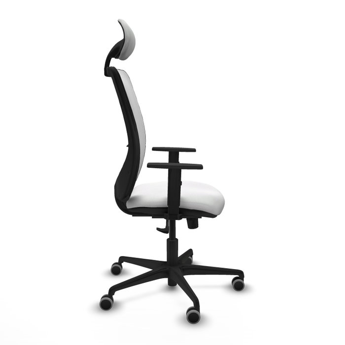 PIQUERAS Y CRESPO Silla de oficina Zulema con mecanismo Sincro y cabecero fijo, color Blanco PIQUERAS Y CRESPO Silla de oficina Zulema con mecanismo Sincro y cabecero fijo, color Blanco