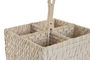 DKD Home Decor Cubertero Balines Blanco Natural Bambú Ratan 19x19x27 cm