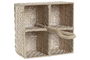 DKD Home Decor Cubertero Balines Blanco Natural Bambú Ratan 19x19x27 cm