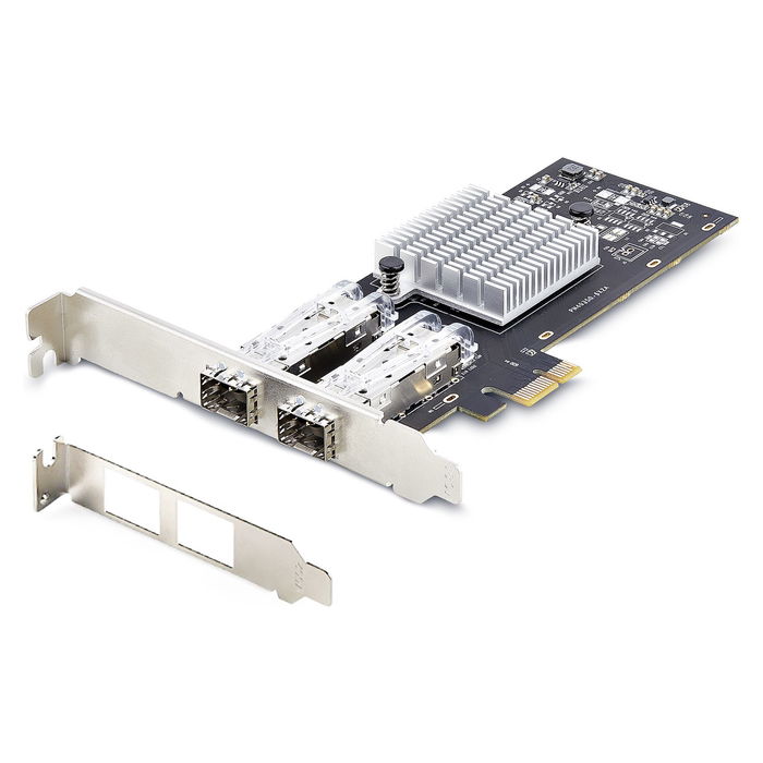 StarTech PCIe Tarjeta de Red Fibra Óptica/Cobre Ethernet 2 Puertos SFP Intel I350-AM2 - NIC Gigabit Interna