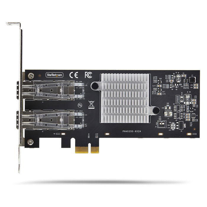 StarTech PCIe Tarjeta de Red Fibra Óptica/Cobre Ethernet 2 Puertos SFP Intel I350-AM2 - NIC Gigabit Interna