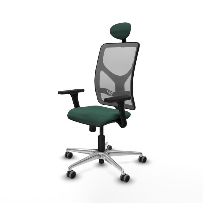 PIQUERAS Y CRESPO Silla de oficina Motilla con mecanismo Sincro, Verde botella y Gris PIQUERAS Y CRESPO Silla de oficina Motilla con mecanismo Sincro, Verde botella y Gris
