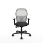 PIQUERAS Y CRESPO Silla de oficina Jorquera con mecanismo Sincro/Traslack, Negro/Blanco