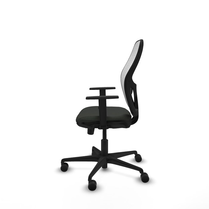 PIQUERAS Y CRESPO Silla de oficina Jorquera con mecanismo Sincro/Traslack, Negro/Blanco