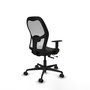 PIQUERAS Y CRESPO Silla de oficina Jorquera con mecanismo Sincro/Traslack, Negro/Blanco
