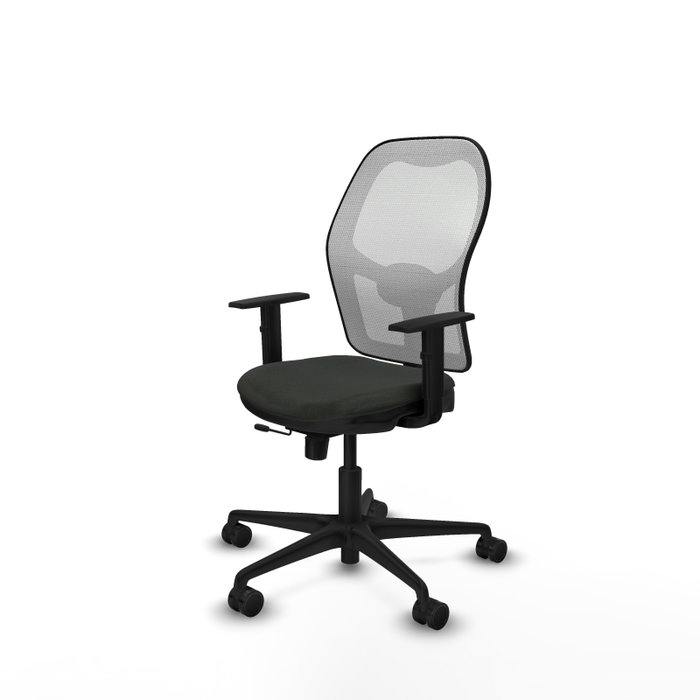 PIQUERAS Y CRESPO Silla de oficina Jorquera con mecanismo Sincro/Traslack, Negro/Blanco