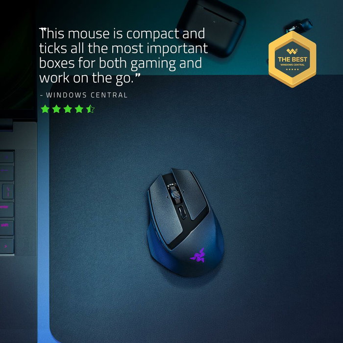 Razer Basilisk Mobile Ratón Gaming Inalámbrico Negro, Amarillo Razer Basilisk Mobile Ratón Gaming Inalámbrico Negro, Amarillo