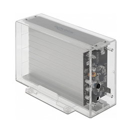 DeLOCK 42624 Carcasa Doble Externa Transparente para 2 x SATA HDD/SSD USB Tipo C
