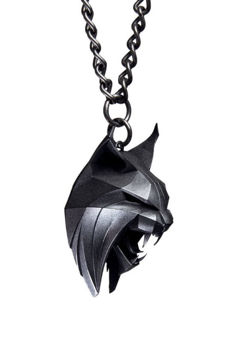 DEVplus Medallón Lynx de The Witcher con Licencia Oficial con Cadena de 75 cm
