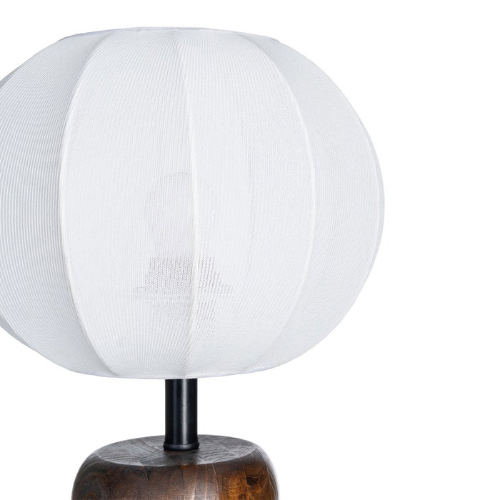 Lámpara Mesa Marrón Tejido-Madera 25 X 25 X 39,50 cm