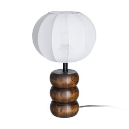 Lámpara Mesa Marrón Tejido-Madera 25 X 25 X 39,50 cm