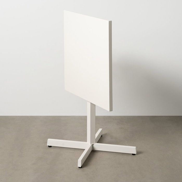 Ixia Mesa Auxiliar Plegable Blanco Acero 70 x 70 x 74 cm