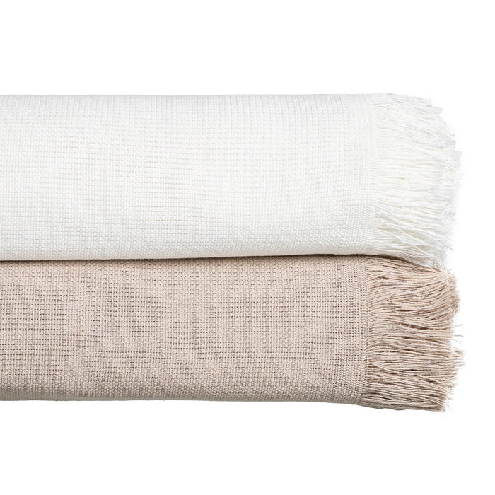 Colcha Crema Algodón Textil/Hogar 200 X 260 cm