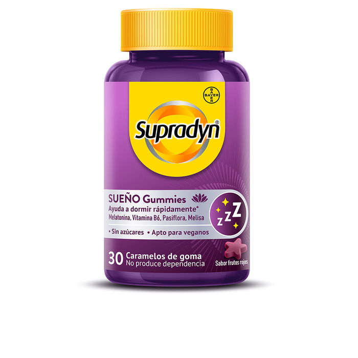 Supradyn Sueño Gummies 30 Unidades Melatonina Vitamina B6 Melisa Pasiflora Sin Azúcares