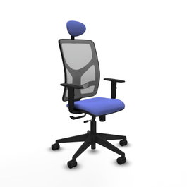 PIQUERAS Y CRESPO Silla de oficina Motilla Sincro/Traslack Azul claro/Gris
