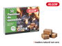 Algon Bbq Pastilla Madera Natural Con Cera 32 Piezas 19,4 cm x 13,4 cm x 2,4 cm (24 Unidades)