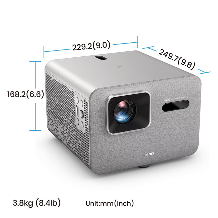 BenQ TK705STi Proyector de corto alcance 4K UHD 3000 lúmenes ANSI Gris