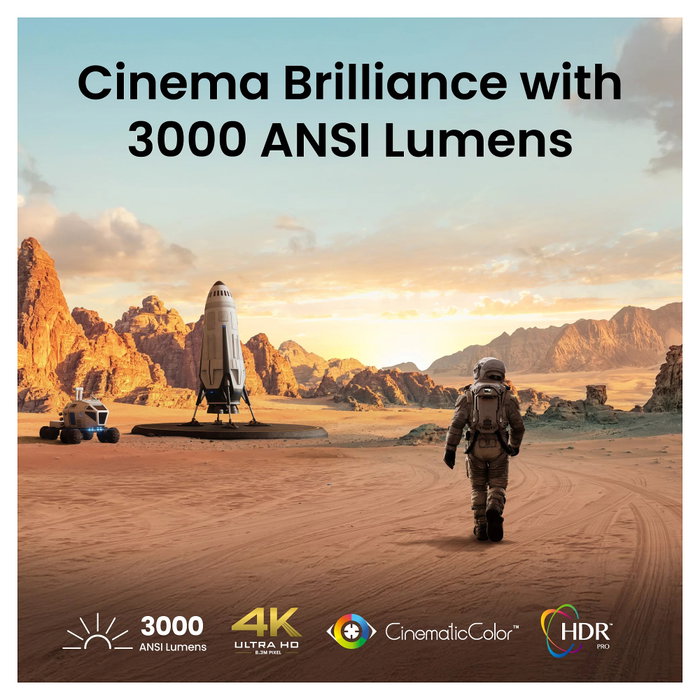 BenQ TK705STi Proyector de tiro corto 4K UHD 3000 ANSI Lúmenes Gris