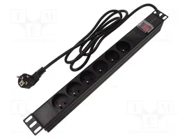 Lanberg Regleta Rack PDU 19 Pol 1U 16A 6x PL Negra