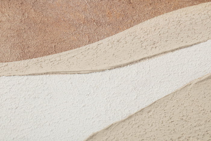 DKD Home Decor Cuadro Abstracto Beige Marron Lienzo PS 60 x 80 x 2.8 cm (2 Unidades)