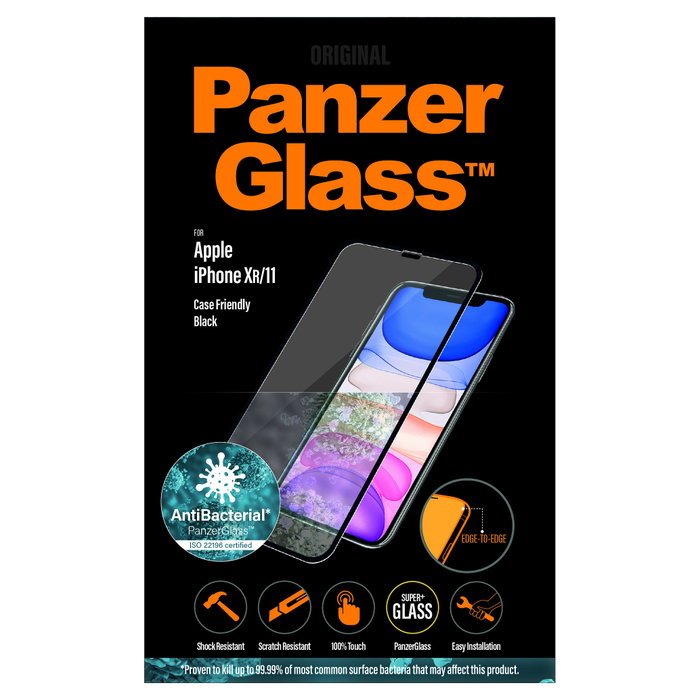 PanzerGlass Protector de Pantalla para iPhone 11 y XR, Edge-to-Edge, Antibacteriano PanzerGlass Protector de Pantalla para iPhone 11 y XR, Edge-to-Edge, Antibacteriano