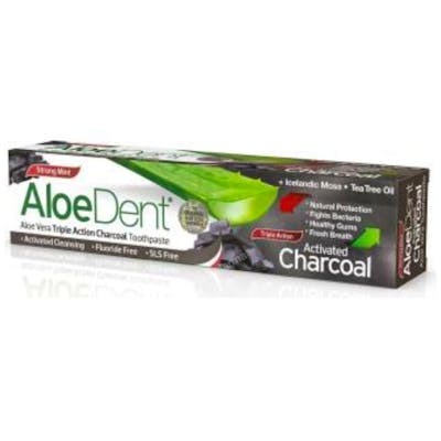Optima Aloedent Dentífrico Triple Acción Carbón Activo 100ml Optima Aloedent Dentífrico Triple Acción Carbón Activo 100ml