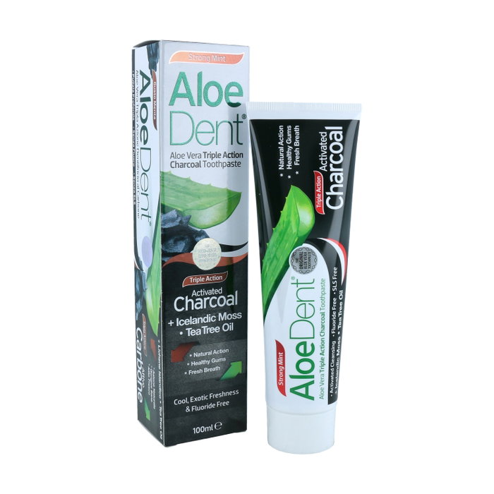 Optima Aloedent Dentífrico Triple Acción con Carbón Activo 100 ml Optima Aloedent Dentífrico Triple Acción con Carbón Activo 100 ml