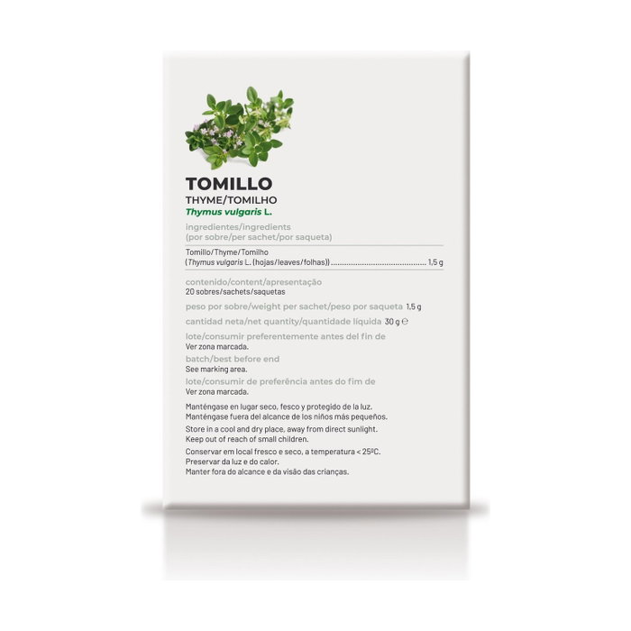 Soria Natural Infusión de Tomillo 20 filtros Soria Natural Infusión de Tomillo 20 filtros