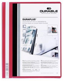 Durable Carpeta de Presentación Dossier Fastener Duraplus A4 Rojo - 25 Unidades