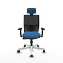 PIQUERAS Y CRESPO Silla de oficina Yunquera con mecanismo Sincro, Azul claro y Negro