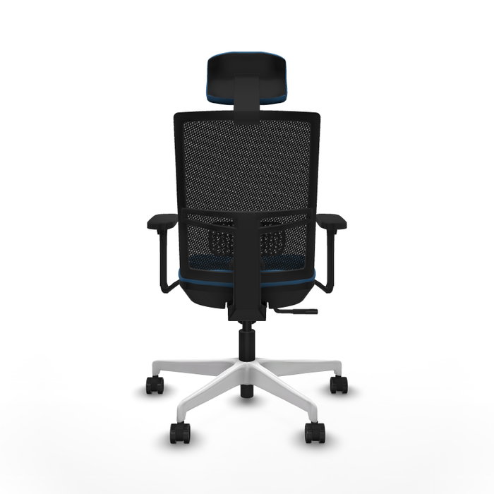 PIQUERAS Y CRESPO Silla de oficina Yunquera con mecanismo Sincro, Azul claro y Negro